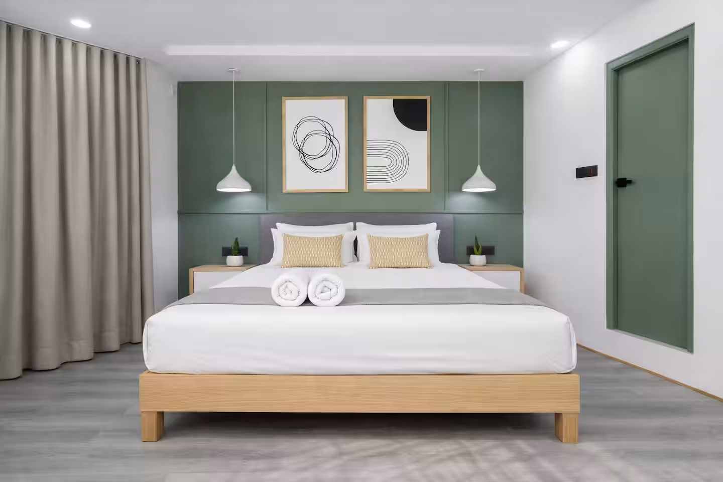 Modern Studio with Rooftop Terrace — interior view 1